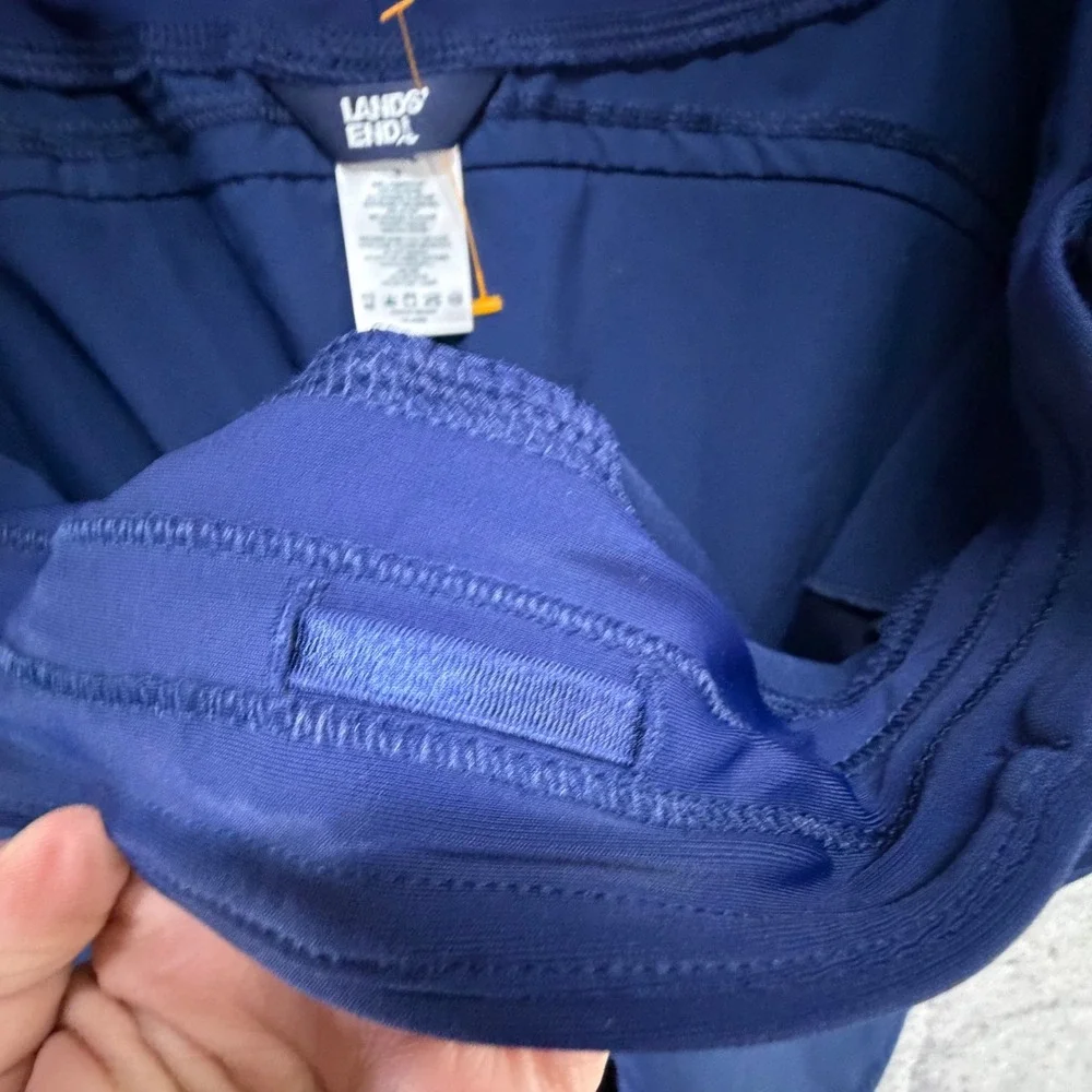Lands End Curvy Fit 5" Quick Dry Swim Board‎ Shorts Womens 16 Navy Beach UPF 50 - Picture 10 of 13